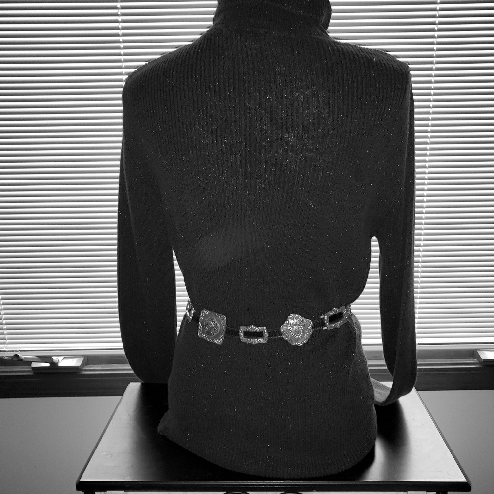 Vintage 1993 Brighton Concho leather belt